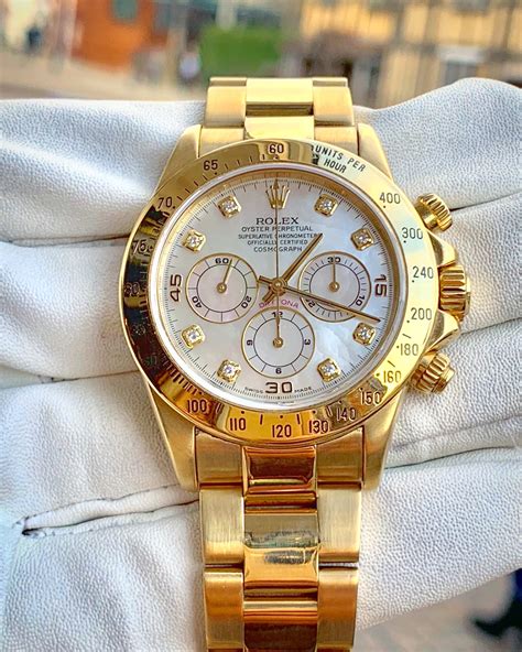 rolex daytona gold pearl|daytona rolex gold price.